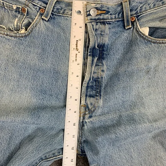 Vintage Levis 501 Jeans Mens 38x34 Blue Denim Western Button Fly Whisker Y2K - Picture 10 of 11